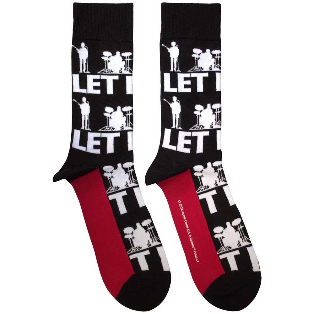 The Beatles Unisex Ankle Socks Let It Be Silhouettes Repeat - Black