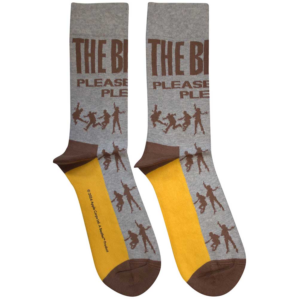 The Beatles Unisex Ankle Socks Please Please Me Silhouettes - Grey