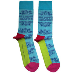 The Beatles Unisex Ankle Socks Sgt Pepper Text Outlines - Light Blue
