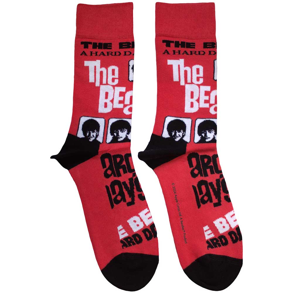 The Beatles Unisex Ankle Socks A Hard Day's Night - Red