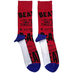 The Beatles Unisex Ankle Socks USA - Red