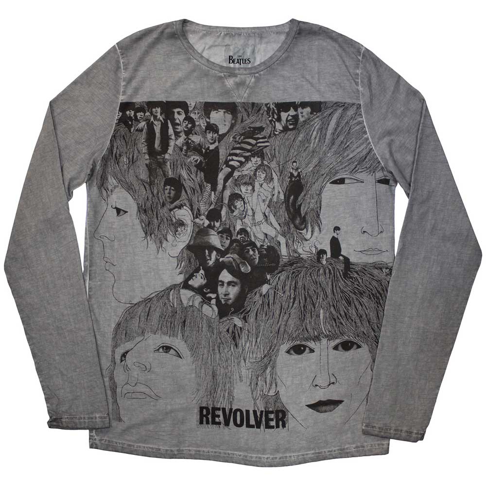 The Beatles Unisex Sweatshirt Revolver Stone Wash - Grey
