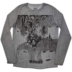The Beatles Unisex Sweatshirt Revolver Stone Wash - Grey