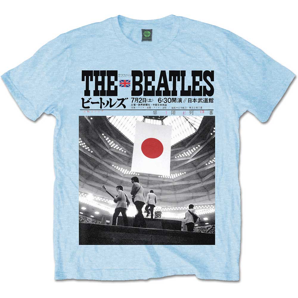 The Beatles Unisex T-Shirt At the Budokan - Light Blue
