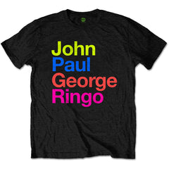 The Beatles Unisex T-Shirt JPG&R Pepper Suit Colours - Black