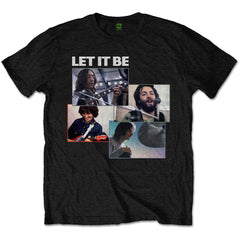 The Beatles Unisex T-Shirt Let It Be Recording Shots - Black