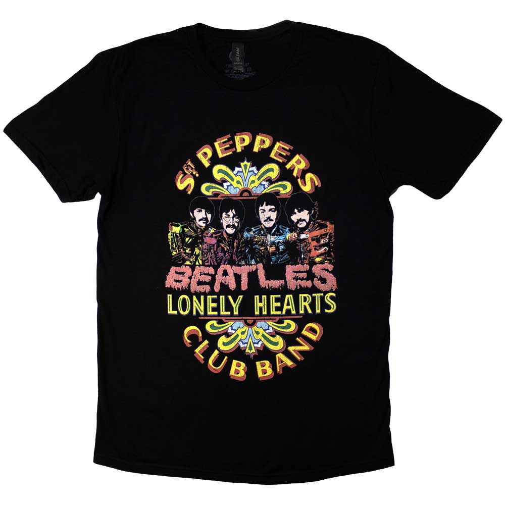 The Beatles Unisex T-Shirt Sgt Pepper 2 - Black