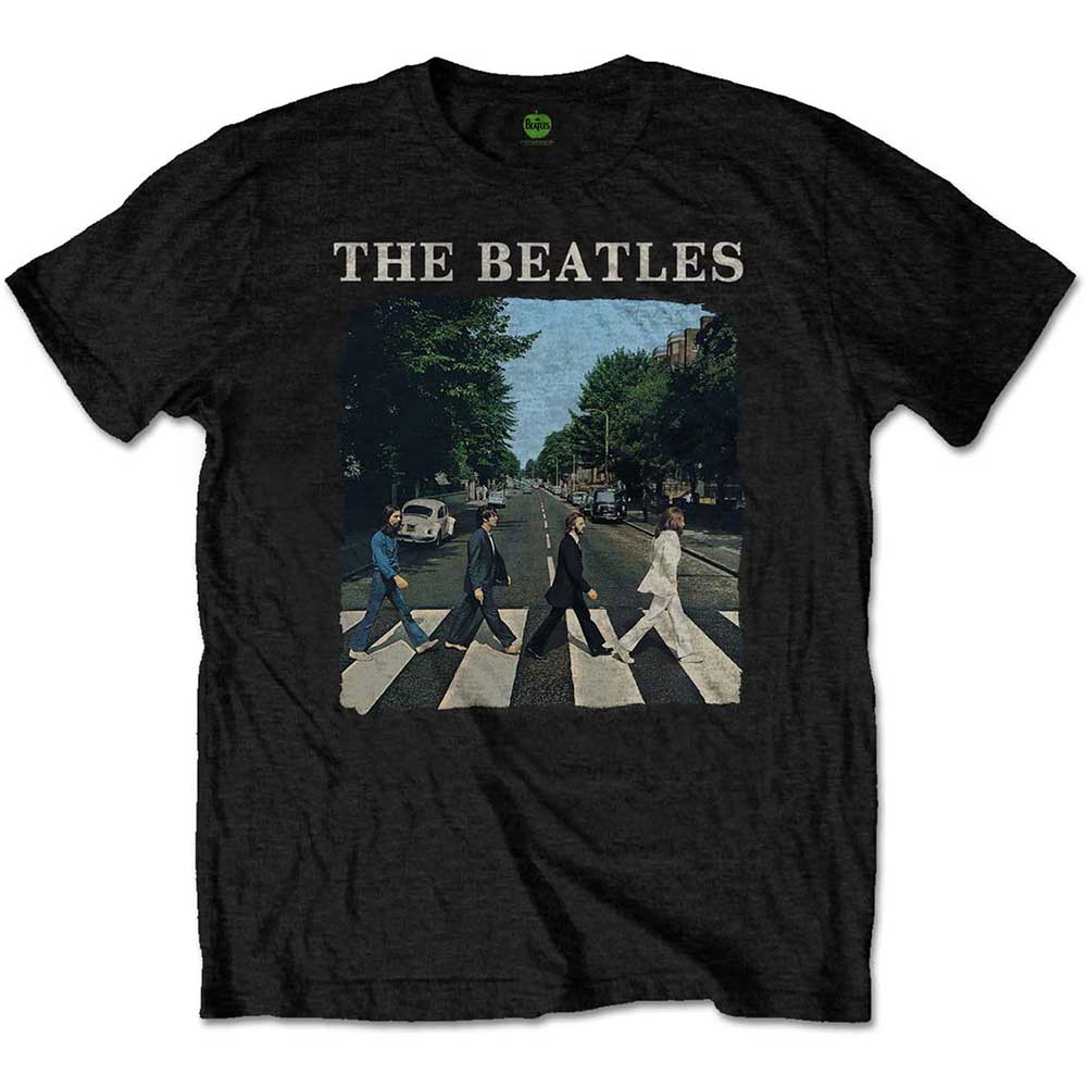 The Beatles Kids T-Shirt Abbey Road & Logo - Black