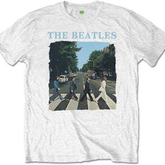The Beatles Unisex T-Shirt Abbey Road & Logo - White