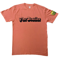 The Beatles Unisex T-Shirt 70s Logo - Red