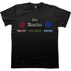 The Beatles Unisex T-Shirt Apple Years Red & Blue - Black