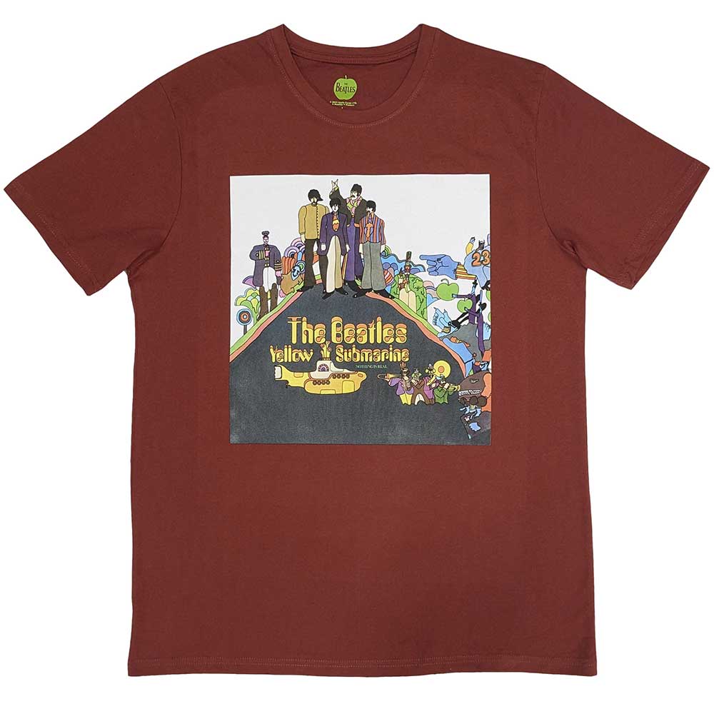 The Beatles Unisex T-Shirt Yellow Submarine Album Cover - Red