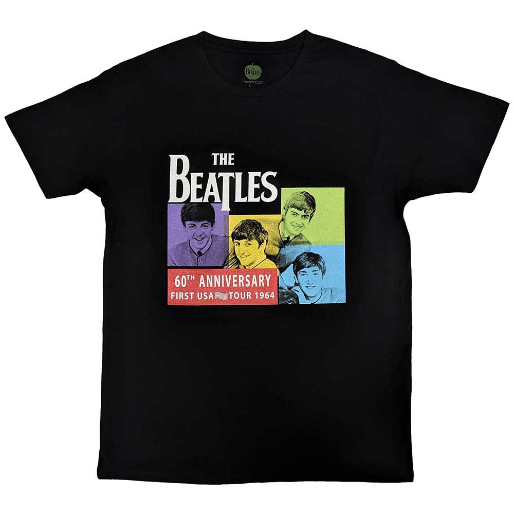 The Beatles Unisex T-Shirt US 1964 - Black