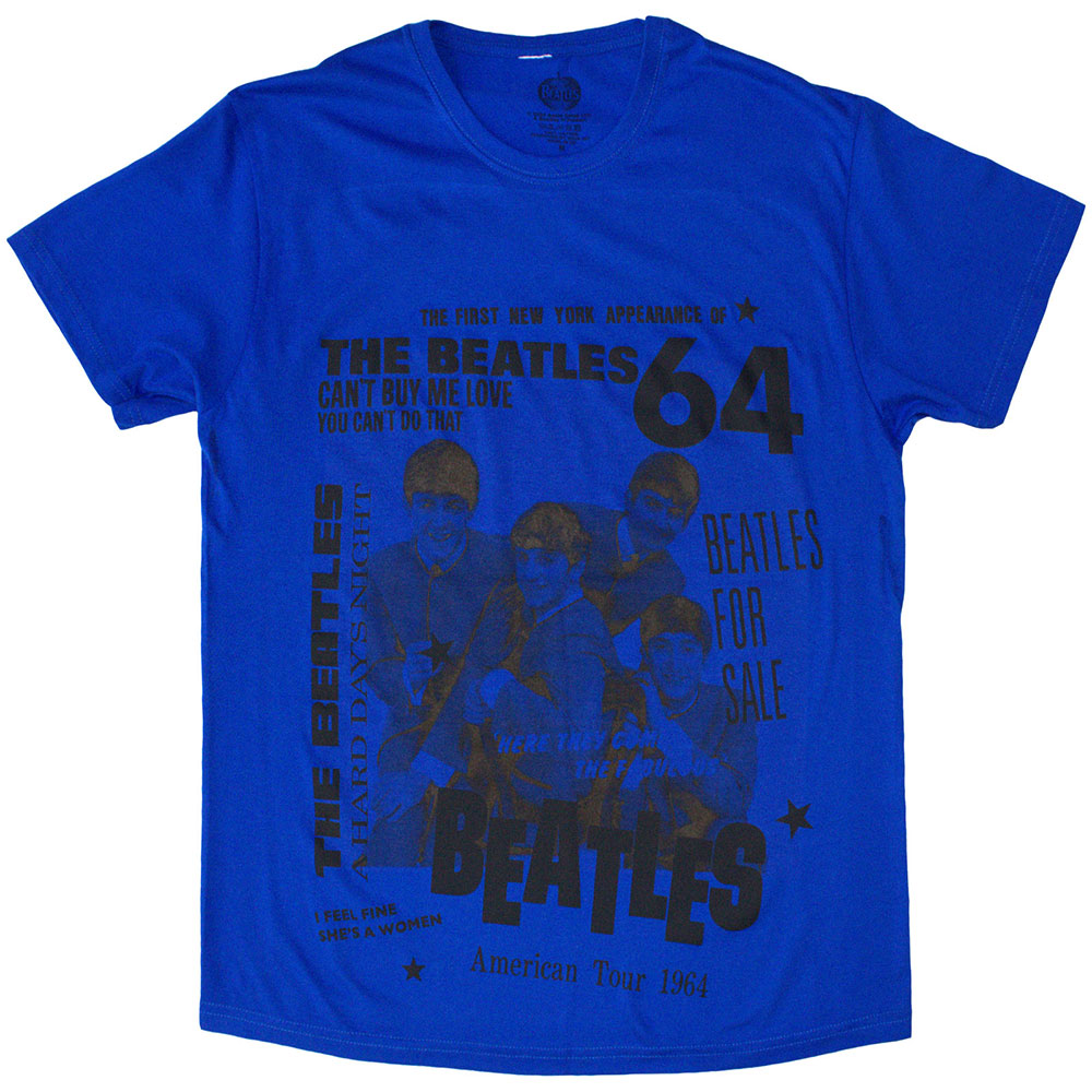 The Beatles Unisex T-Shirt 1964 - Blue
