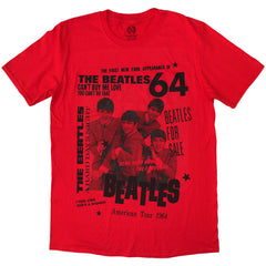 The Beatles Unisex T-Shirt 1964 - Red