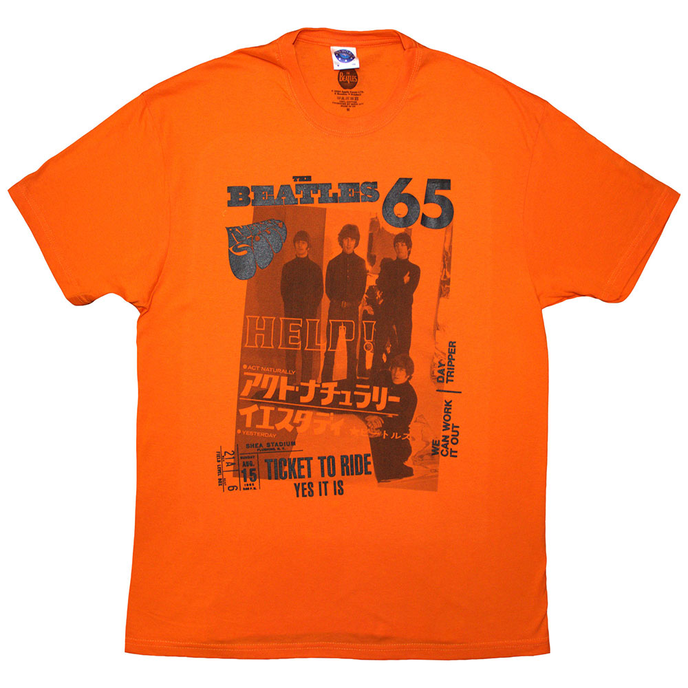 The Beatles Unisex T-Shirt 1965 - Orange