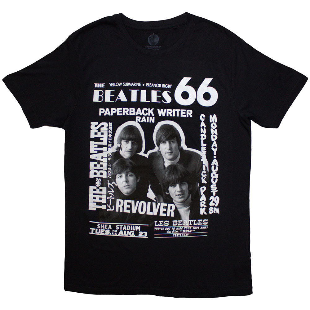 The Beatles Unisex T-Shirt 1966 - Black