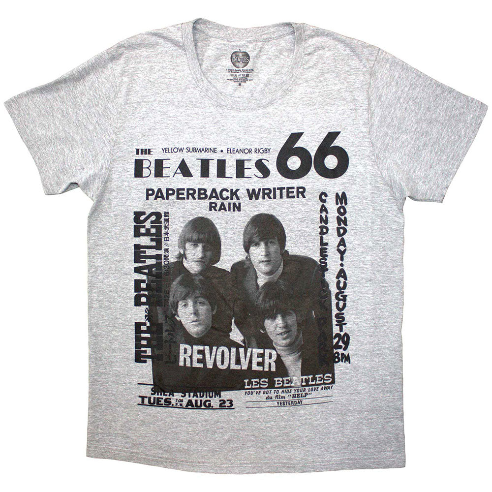The Beatles Unisex T-Shirt 1966 - Grey