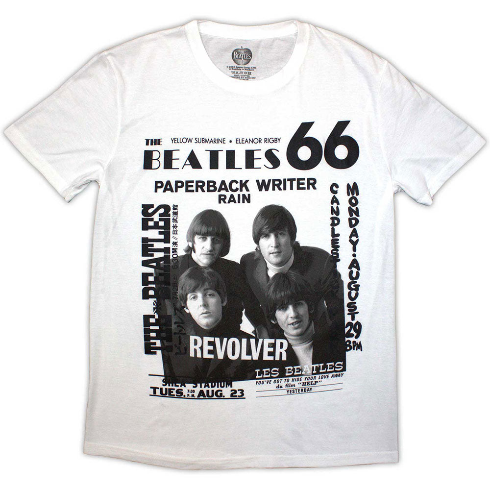 The Beatles Unisex T-Shirt 1966 - White
