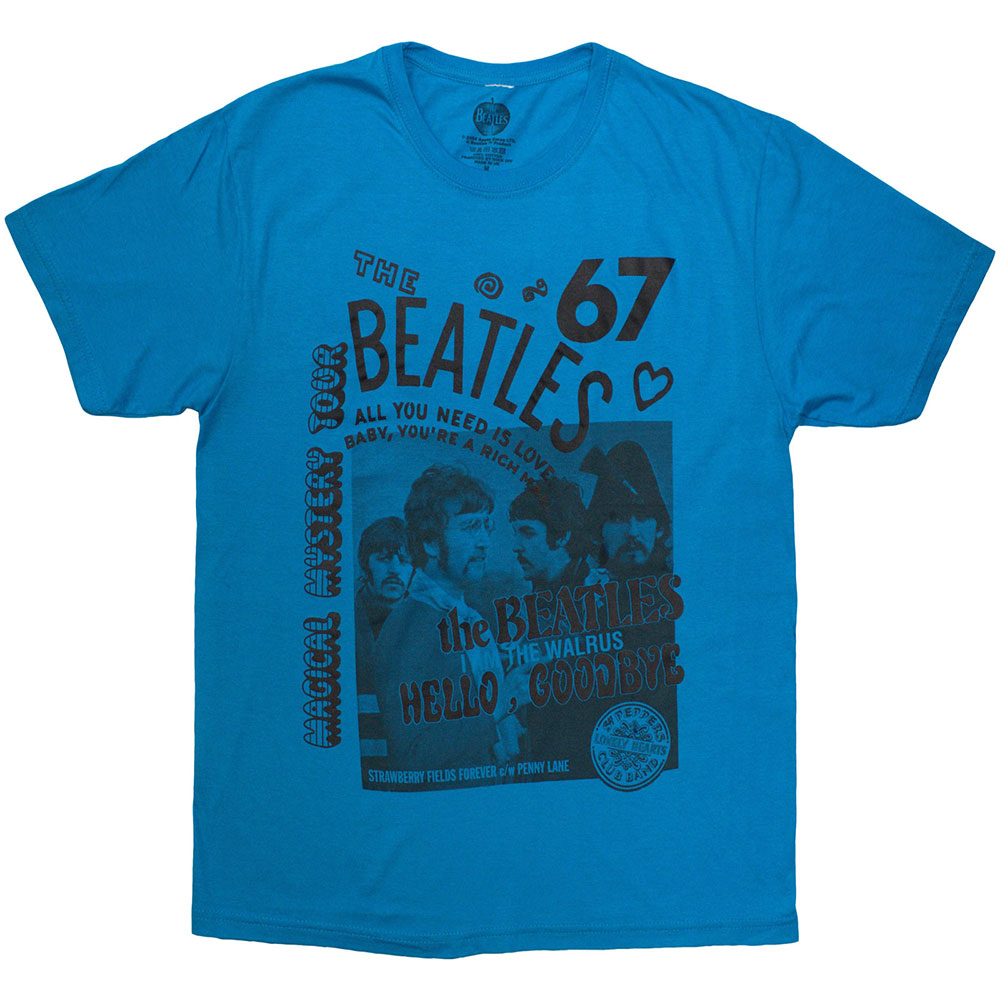 The Beatles Unisex T-Shirt 1967 - Blue