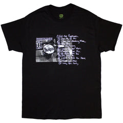 The Beatles Unisex T-Shirt Washington '64 Drum Photo & Setlist - Black