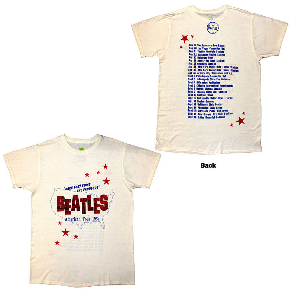 The Beatles Unisex T-Shirt American Tour '64 - Natural