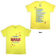 The Beatles Unisex T-Shirt American Tour '64 - Yellow