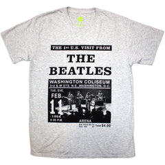 The Beatles Unisex T-Shirt Washington '64 Promo - Grey