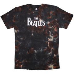 The Beatles Unisex T-Shirt Drop T Logo - Brown