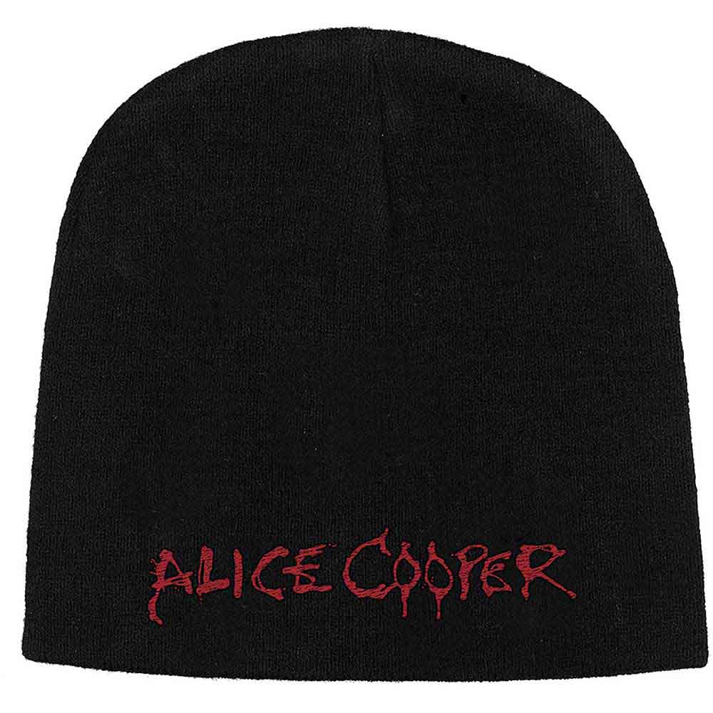 Alice Cooper Unisex Beanie Hat Logo - Black