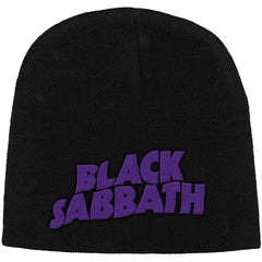 Black Sabbath Unisex Beanie Hat Purple Logo - Black