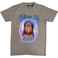 Biggie Smalls Unisex T-Shirt RIP Airbrush - Grey