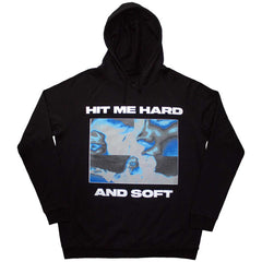 Billie Eilish Unisex Pullover Hoodie Hit Me Hard And Soft Negative - Black
