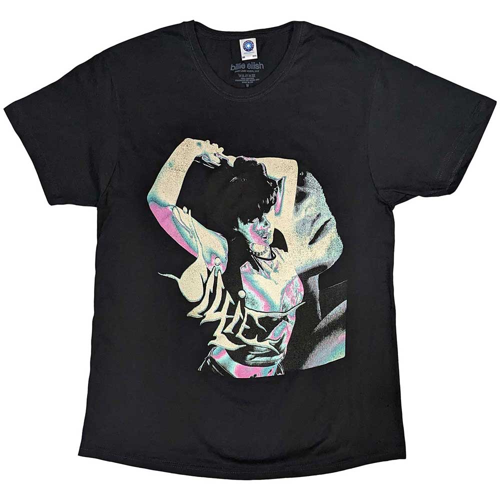 Billie Eilish Unisex T-Shirt Portrait - Charcoal Grey