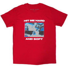 Billie Eilish Unisex T-Shirt Hit Me Hard And Soft Negative - Red