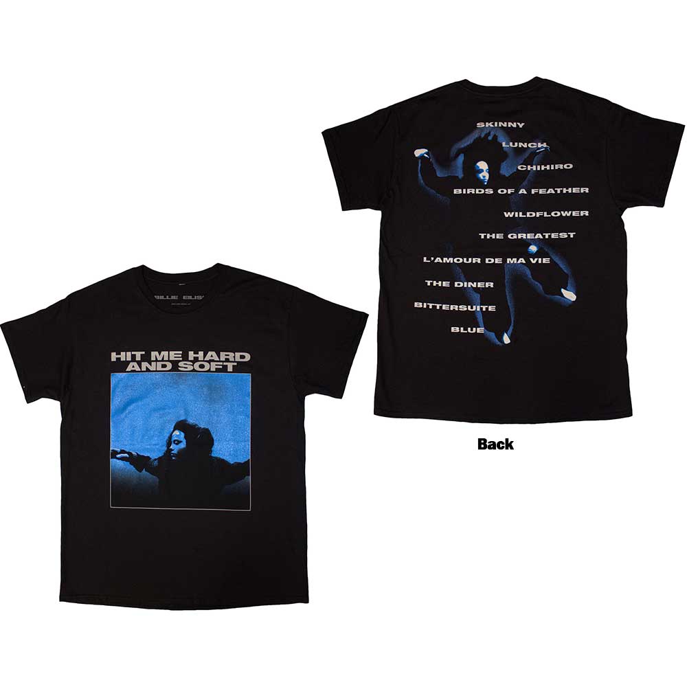Billie Eilish Unisex T-Shirt Hit Me Hard And Soft Tracklist - Black