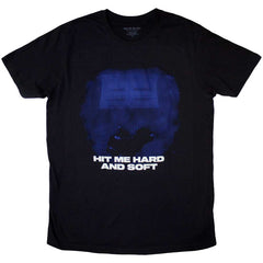 Billie Eilish Unisex T-Shirt Hit Me Hard And Soft Blue Lines - Black