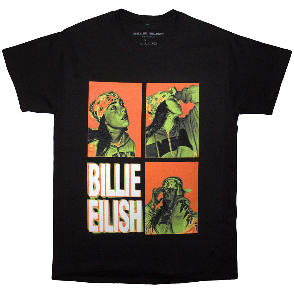 Billie Eilish Unisex T-Shirt 3 Photo Logo - Black