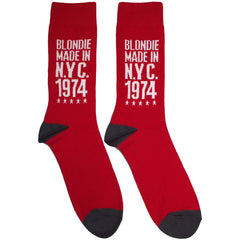 Blondie Unisex Ankle Socks Made In NYC '74 - Red