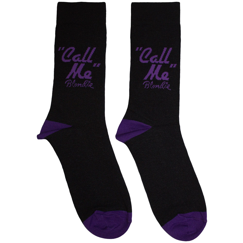 Blondie Unisex Ankle Socks Call Me - Black