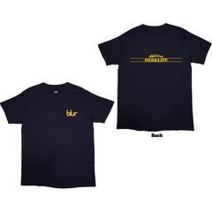 Blur Unisex T-Shirt Parklife Back - Navy Blue