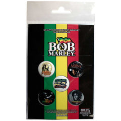 Bob Marley Button Badge Pack Bob & The Wailers