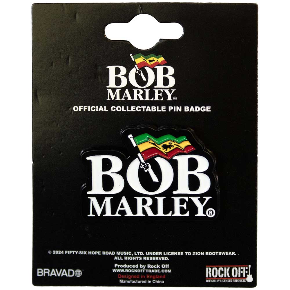 Bob Marley Pin Badge Logo