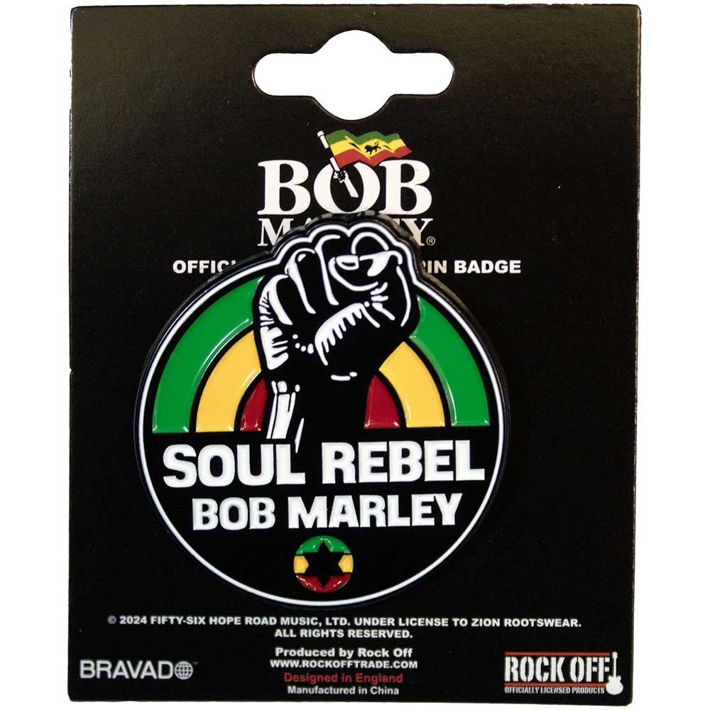 Bob Marley Pin Badge Soul Rebel