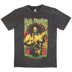 Bob Marley Unisex Stone Wash T-Shirt 1978 - Charcoal Grey