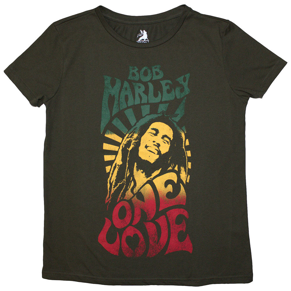 Bob Marley Ladies T-Shirt One Love Gradient - Green