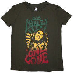 Bob Marley Ladies T-Shirt One Love Gradient - Green