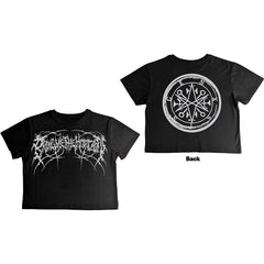 Bring Me The Horizon Ladies Crop Top Metal Logo Genxsis - Black