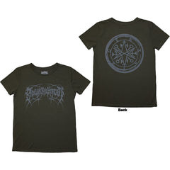 Bring Me The Horizon Ladies T-Shirt Metal Logo Genxsis - Green