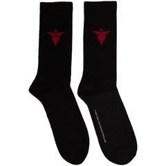 Bon Jovi Unisex Terry Socks Dagger Heart - Black